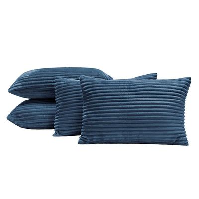 Capas De Almofadas Velvet Bariloche 60x30cm 04 Peças - Marinho - Qualidade Garantida