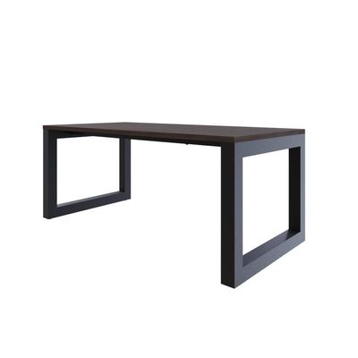Mesa De Jantar Bronx 180x90x77cm Brmj9180 Terracota - Est.preta Terracota/est.preta