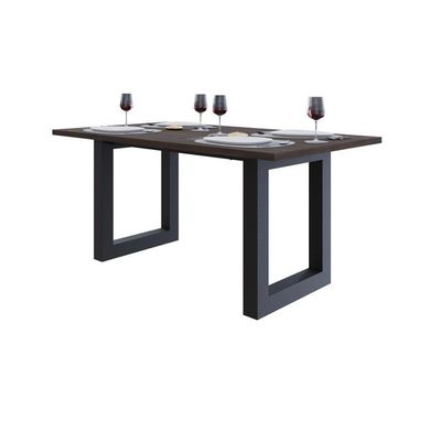 Mesa De Jantar Bronx R 160x90x77cm Brmj9160r Terracota - Est.preta Terracota/est.preta