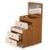 Penteadeira Cômoda Gaveteiro Com Banqueta Embutido Mdf Espelho Basculante Nature/off White