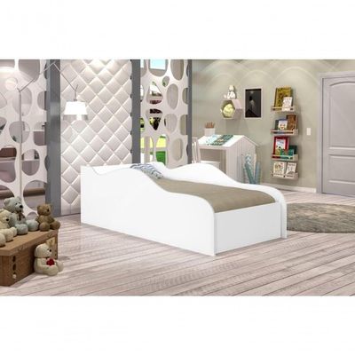 Cama Carro Solteiro Branco Com Colchão