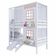 Beliche Casinha Reta 2 Janelas Escorregador Cortina Rosa