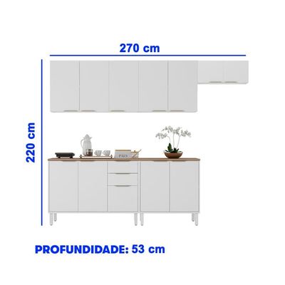 Cozinha Renova 5 Peças Balcão Duplo Itatiaia Branco