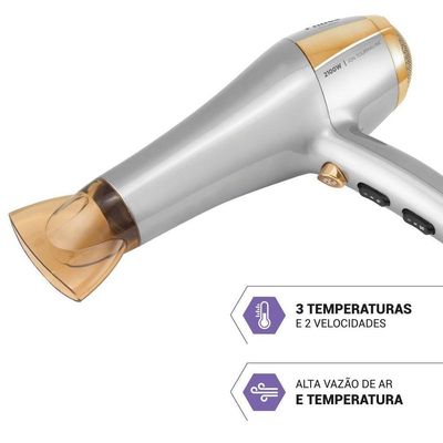 Secador De Cabelos Philco Íons Tourmaline 2100W PSC2600 220V