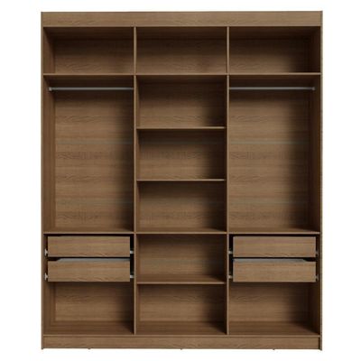 Guarda-roupa Casal 6 Portas Batentes Venus Madesa Rustic