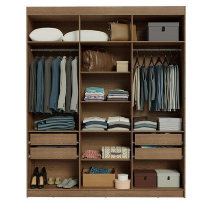 Guarda-roupa Casal 6 Portas Batentes Venus Madesa Rustic