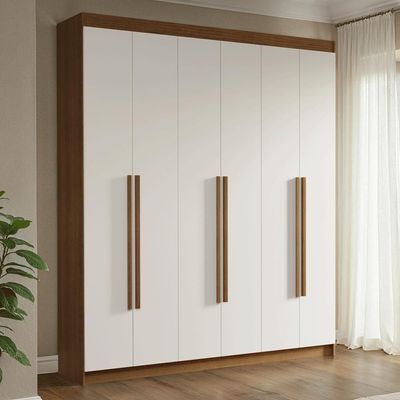 Guarda-roupa Casal 6 Portas Batentes Venus Madesa.