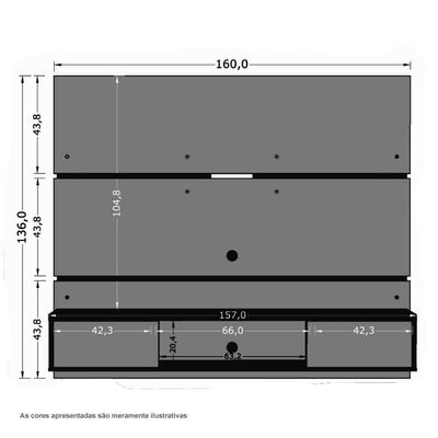 Painel Para Tvs 65 âmbar Cinamomo E Off White Ripado Bechara