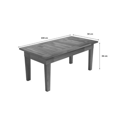 Mesa Centro 10x50 Ripada Madeira Rustica Castanho