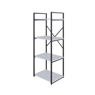 Estante C/04 Prateleiras 118x45x33cm Yon Branco Tx/est.preta Branco Tx/est.preta