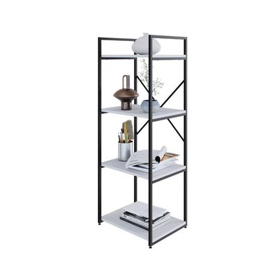 Estante C/04 Prateleiras 118x45x33cm Yon Branco Tx/est.preta Branco Tx/est.preta