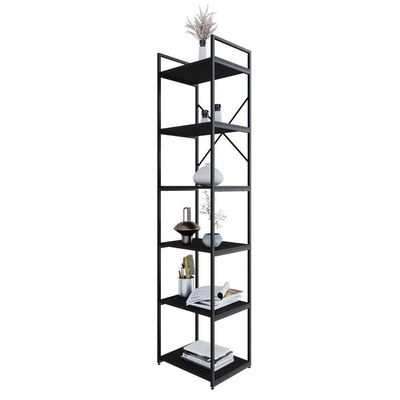 Estante Alta C/06 Prateleiras 185x45x33cm Yon Preto Tx/est.preta Preto Tx/est.preta