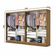 Closet Casal Duplo Belém 4 Portas 4 Gavetas Carioca Móveis Cinamomo Com Off White