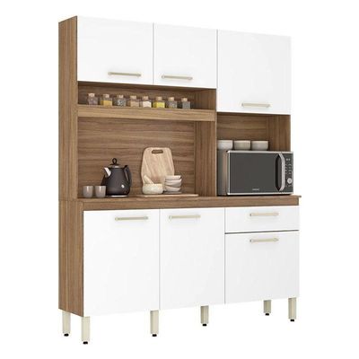 Kit Cozinha Compacta Ambiente álamo Amêndola Touch Branco – Demóbile