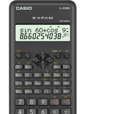 Calculadora Científica Casio Fx-82ms-2-s4-dh 240 Funções Preta