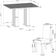 Conjunto De Mesa Sala De Jantar Tampo Com Vidro Mond 1,20m 4 Cadeiras Bele Veludo Viero Madeirado