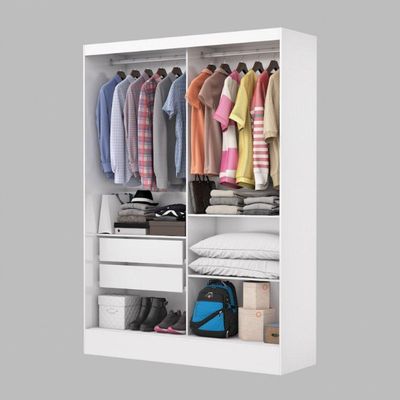 Guarda-roupa Belem Premium 2 Portas De Correr 2 Gavetas Branco