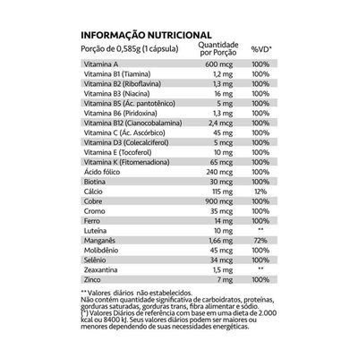 Kit 04 Nutricaps Sênior Polivitaminico Maxinutri 60 Capsulas