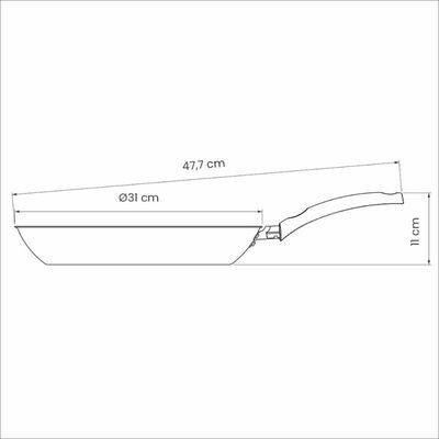 Frigideira Tramontina Turim Alumínio 30cm 2,5L Vermelha Antiaderente Starflon Max
