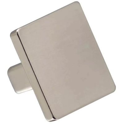 Kit 24 Puxadores para Móveis Aspen 188 Ponto Quadrado Níquel Escovado Armários Gavetas