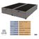 Cama + Box Airtech Colchão Ortobom Queen Com Baú Bege Springpocket Cinza