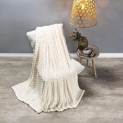 Cobertor Comfy Queen Manta Ultrasoft  - Marfim - Palha