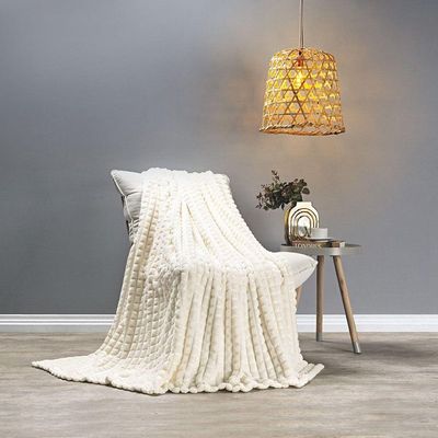 Cobertor Comfy Queen Manta Ultrasoft  - Marfim - Palha