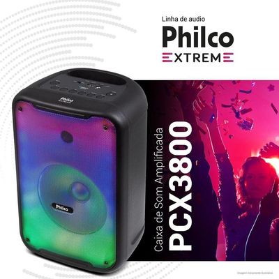 Caixa de Som Amplificada Philco Flash Lights 250W - Bivolt