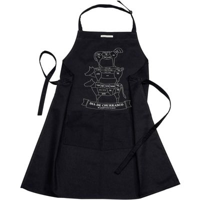 Avental de Churrasqueiro Tramontina Estampado Preto 100% Algodão Churrasco Cozinheiro