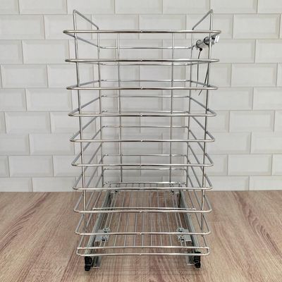 Tulha Deslizante Schmitt Retangular 35kg Cesto de Roupas Aramado de Embutir Banheiro Aço Cromado