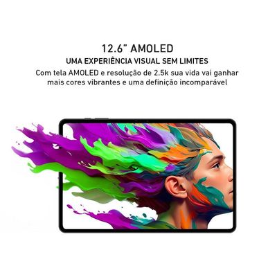 Tablet Vaio TL12 256GB 8GB RAM 5G Teclado Magnético E Caneta Tela Amoled 12.6” 2.5K Preto