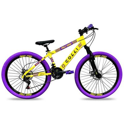 Bicicleta Grau Aro 26 Freio a Disco Quadro 13,5 Polegadas Colli Amarelo