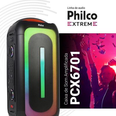 Caixa De Som Amplificada Philco Bluetooth 650W Bivolt
