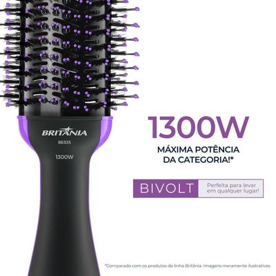 Escova Secadora Britânia 4 em 1 1300W Bivolt BES35 Bivolt