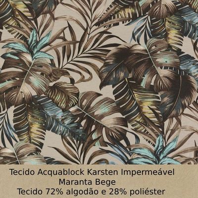 Almofada Acquablock P/ Poltronas Cadeiras Sofá E Bancos Maranta Bege