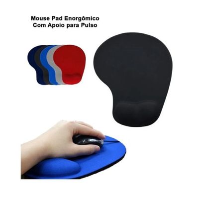 Mouse Pad Ergonômico Apoio Suporte Pulso Gel 21x24cm D10