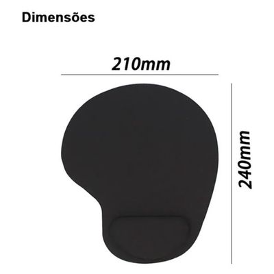 Mouse Pad Ergonômico Apoio Suporte Pulso Gel 21x24cm D10