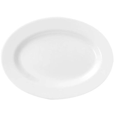 Travessa Oval Melamina Rasa 20x14cm Branca Servir Haus Concept Bandeja