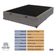 Cama + Box Com Baú Viúva Colchão Ortobom D45 Firme Airtech Cinza