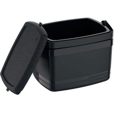 Caixa Térmica Soprano 5L Preta com Alça Retrátil Porta Copos Bebidas Geladas Camping Praia