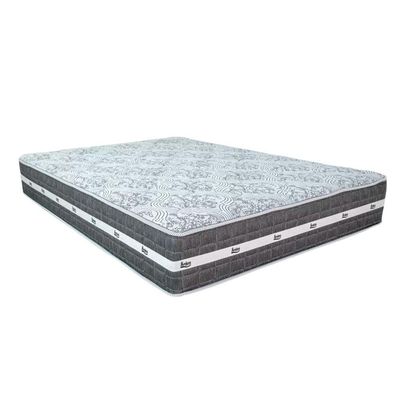 Cama Box Baú Branco E Colchão Black Graphite Molas Ensacadas Queen 158x198x32 Anjos