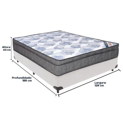 Cama Box Branco E Colchão Iso Superpocket Molas Ensacadas Viúvo Ortobom