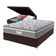 Cama Box Baú Marrom E Colchão Casal Evolution Probel