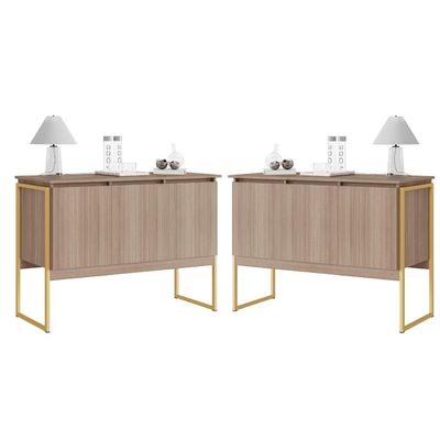 Conjunto De Buffets Industriais Milão Montana Dourado