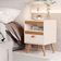 Kit Mesa Cabeceira 2 Unidades Erba Off White Ype