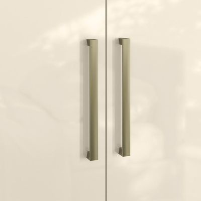 Guarda-Roupa Casal com Espelho Ópera 6 Portas 4 Gavetas Cinamomo e Off White