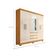 Guarda-Roupa Casal com Espelho Ópera 6 Portas 4 Gavetas Cinamomo e Off White