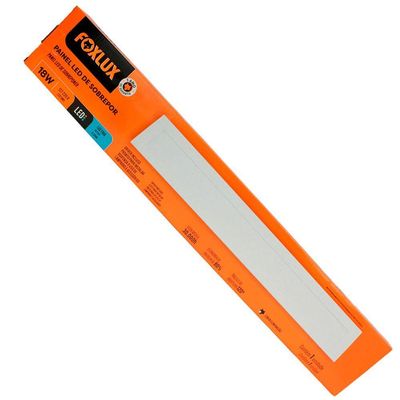 Painel De Led 18 W 6500k 10x60 Retangular Sobrepor Foxlux