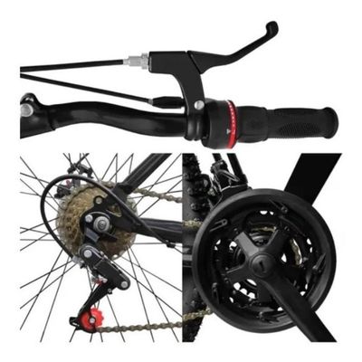 Bicicleta Aro 29 Aço Carbono 21V Cripto Freios A Disco Quadro 17 Preto Prata