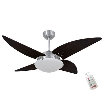 Ventilador Volare Quad Tabaco 127V E Controle Remoto 110V